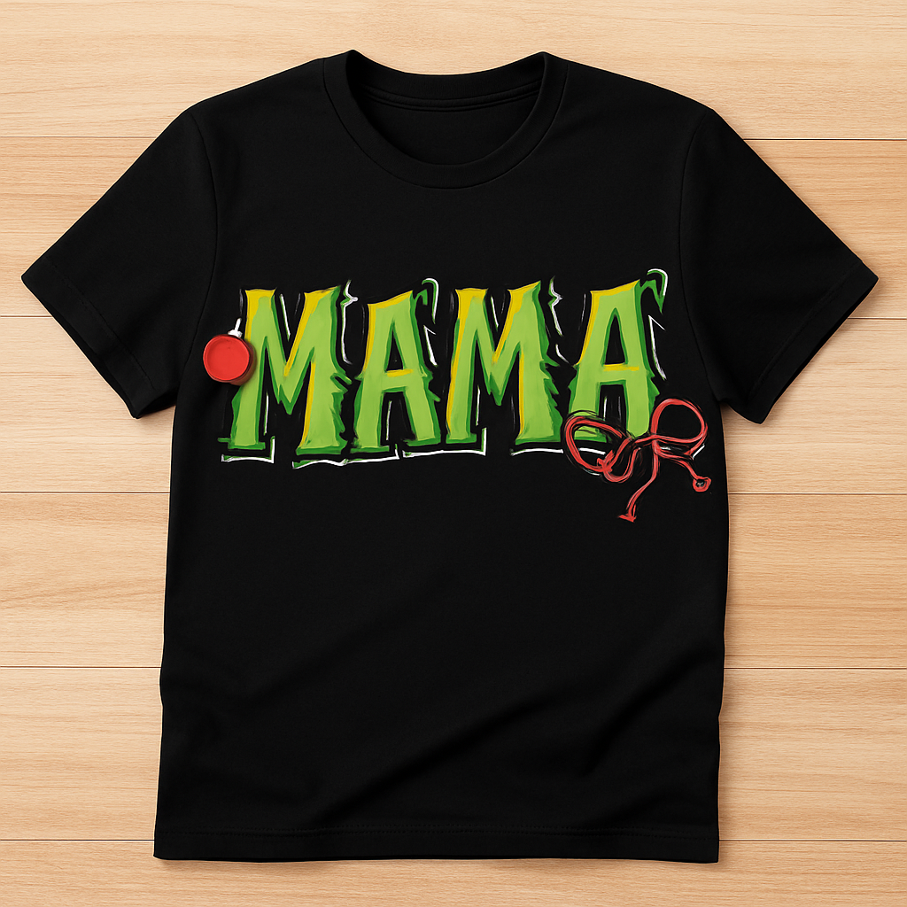 MAMA Grinch-inspired Christmas Tee image 0