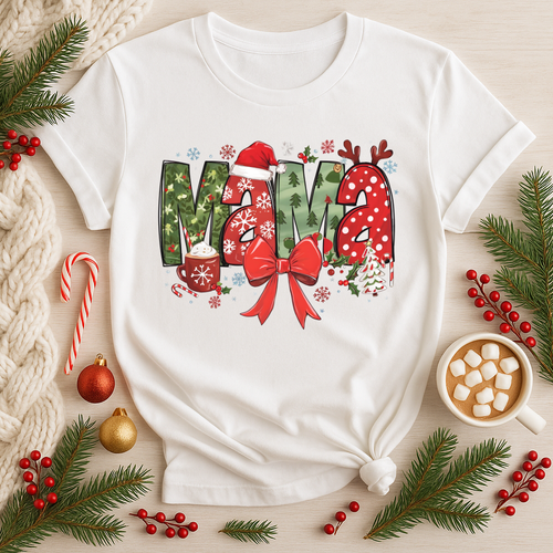 Christmas MAMA holiday graphic tee from Razin Threads