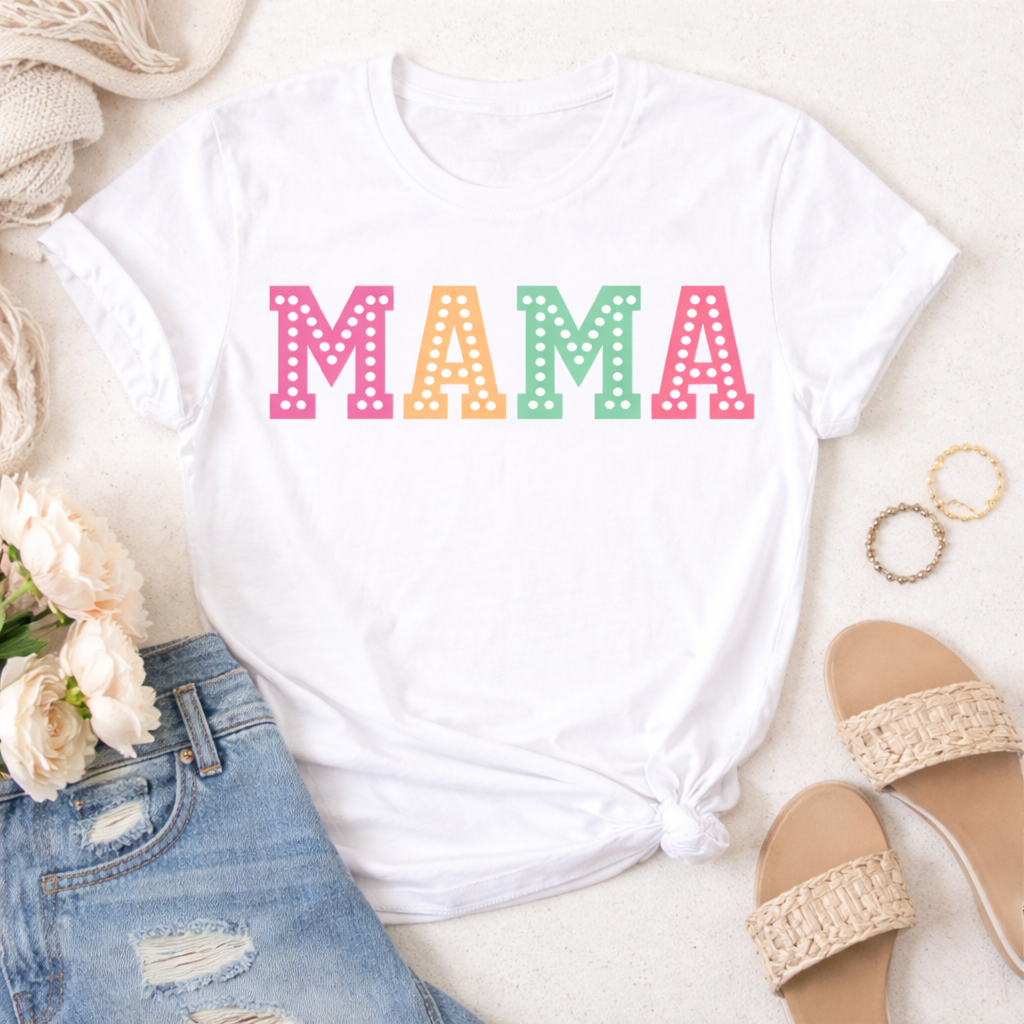 MAMA - Retro Polka Lights Tee
