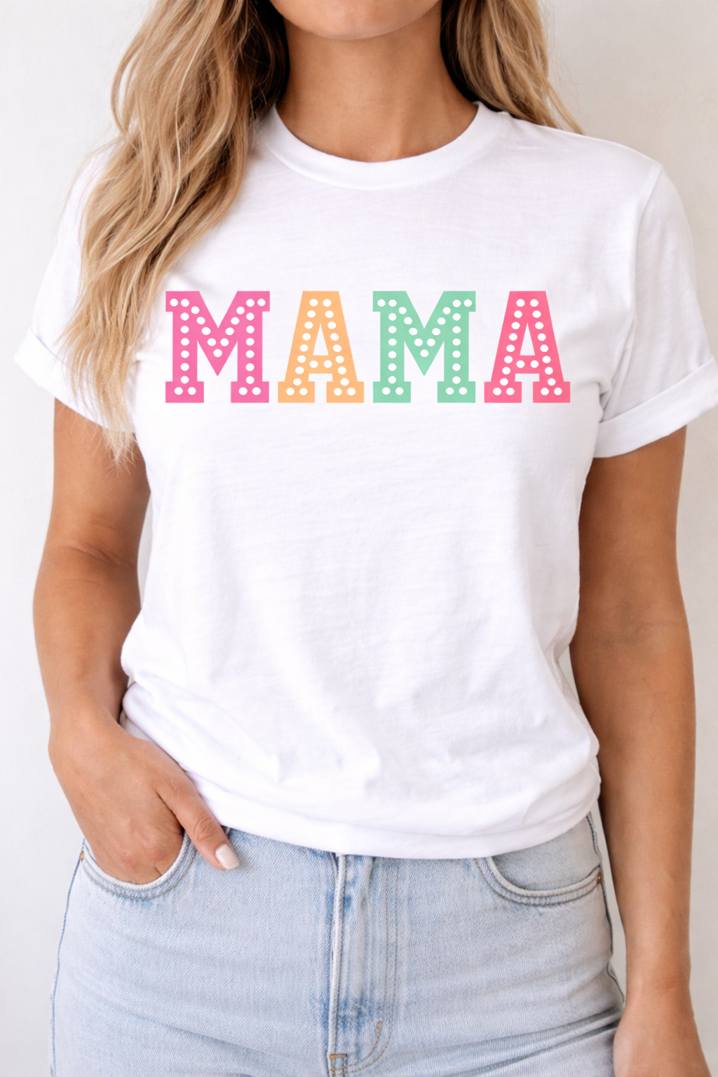 MAMA - Retro Polka Lights Tee