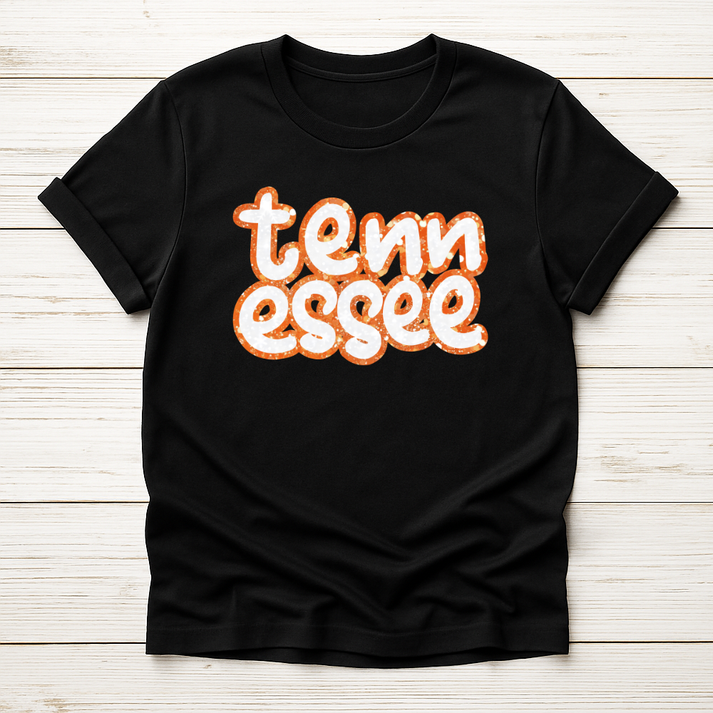 Tennessee Bubble UT Orange and Silver Sparkle image 0