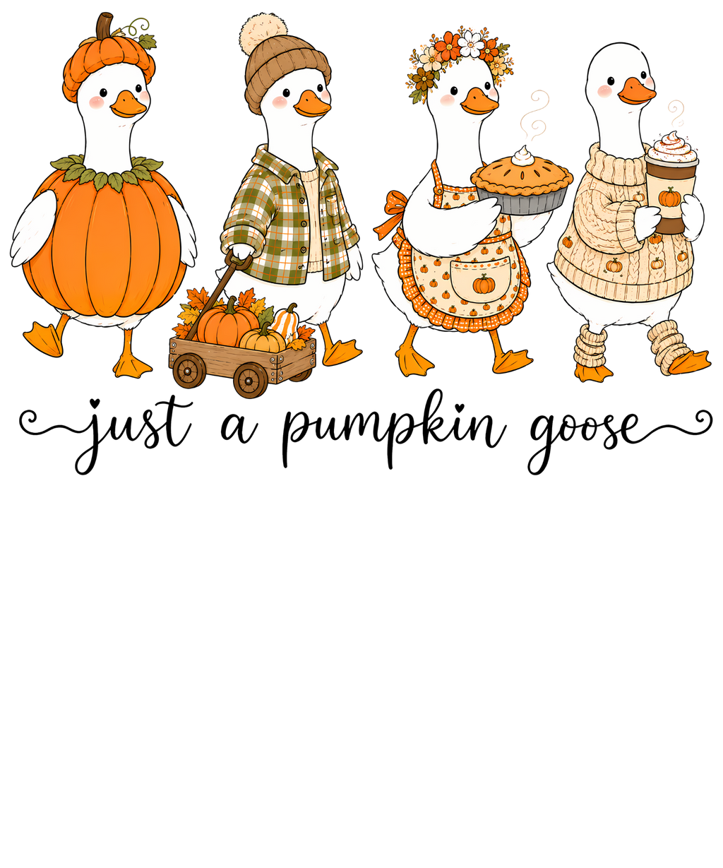 Fall Ducks DTF transfer design