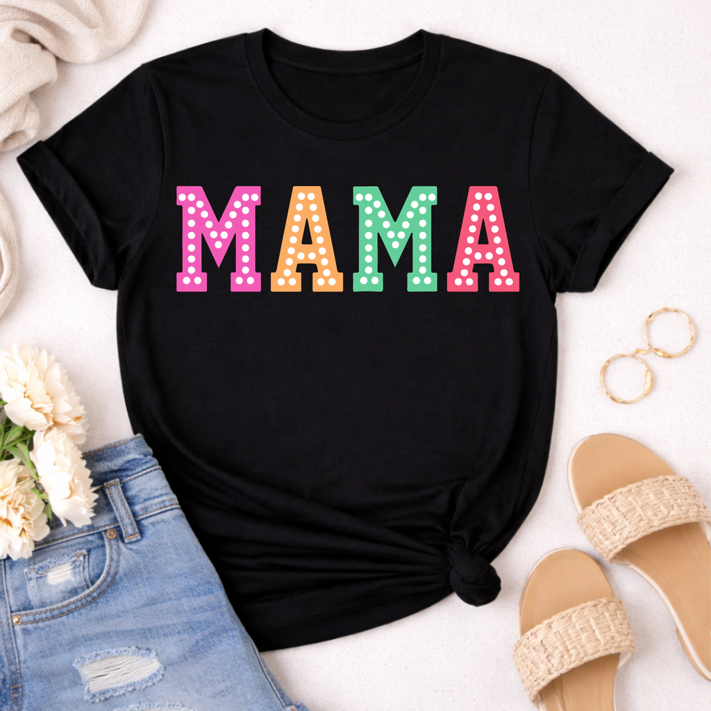 MAMA - Retro Polka Lights Tee