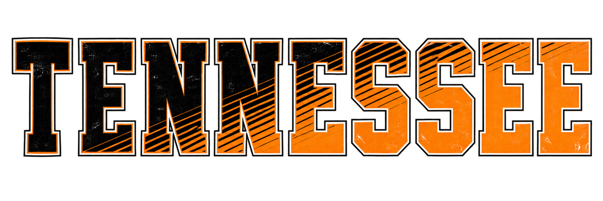 Tennessee orange and black diagonal distressed graphic