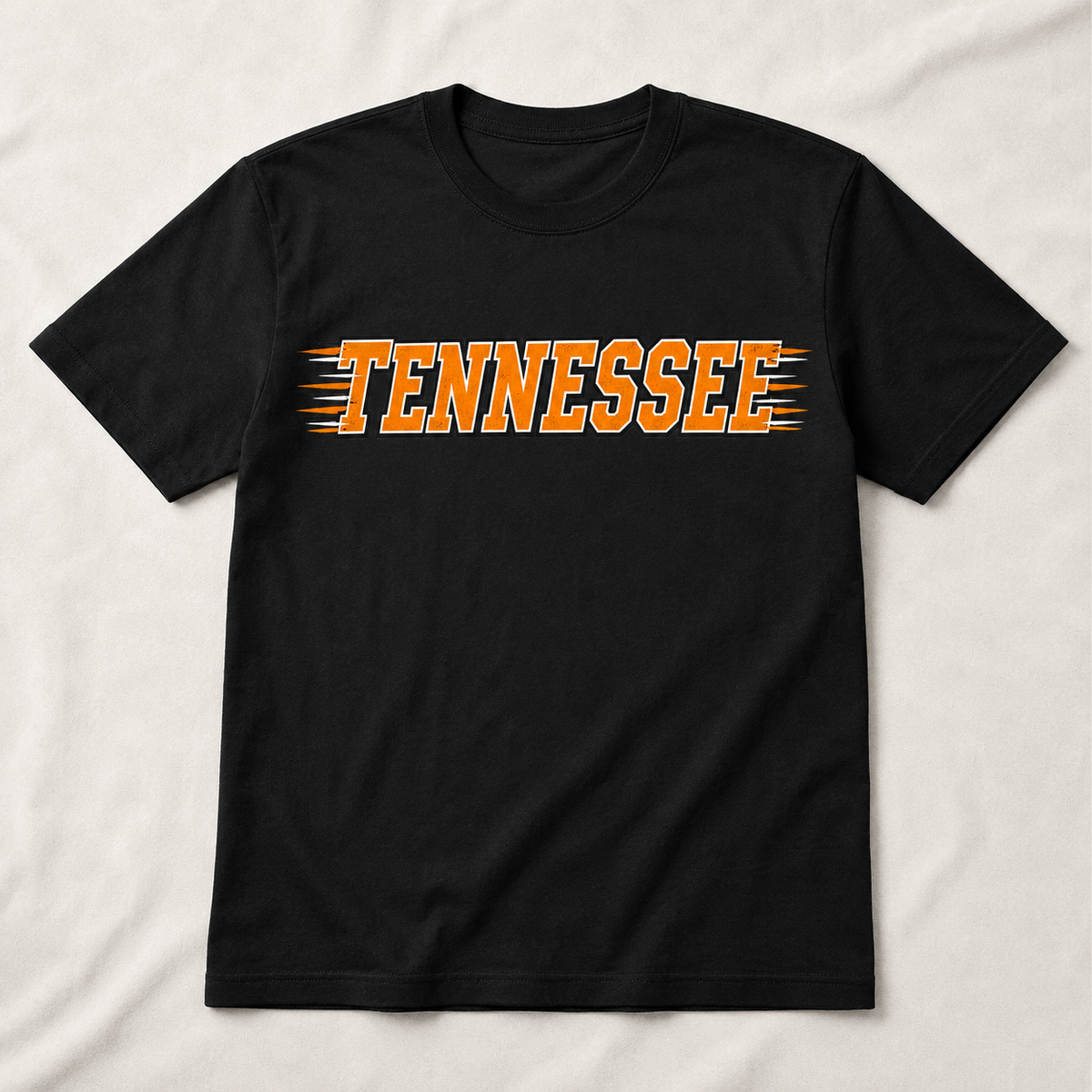 Tennessee Speed Lines graphic tee on black shirt